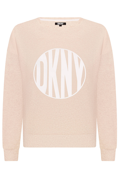 Хлопковый свитшот с логотипом Бренд DKNY