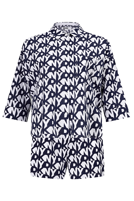 Пижама из хлопка и вискозы Бренд DKNY