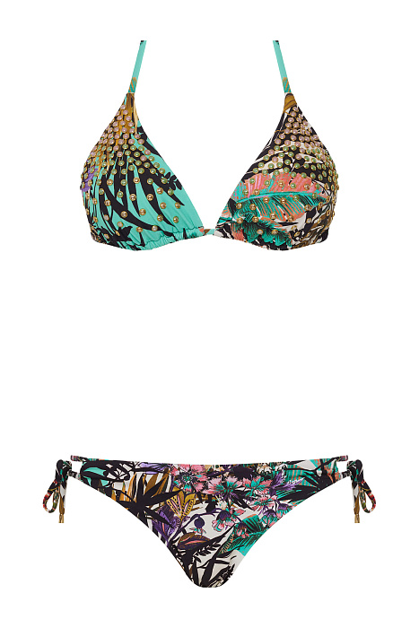 Раздельный купальник без косточек с разноцветными бусинами Бренд Miss Bikini
