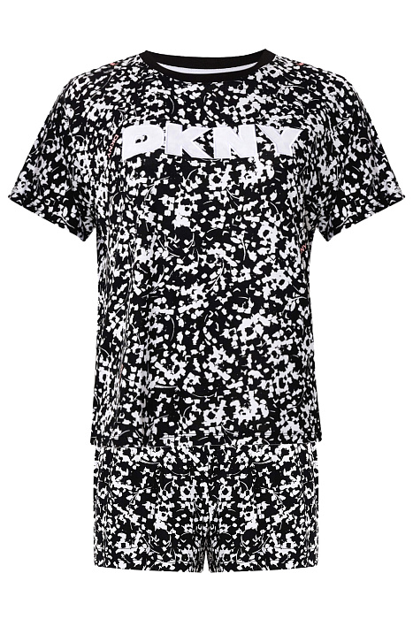 Короткая пижама из шелковистой вискозы Бренд DKNY