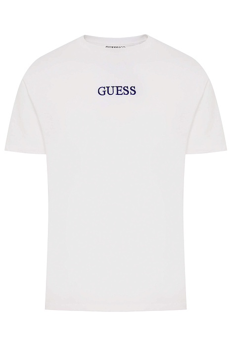 Хлопковая футболка с декором на спине Бренд Guess