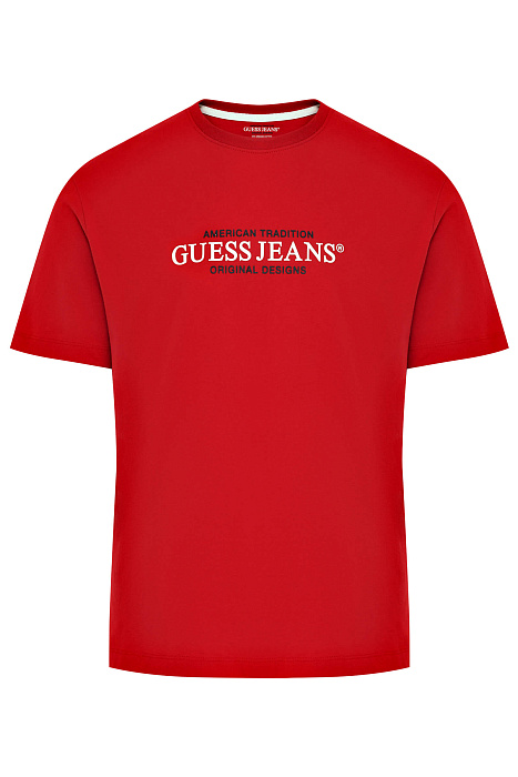 Хлопковая футболка с логотипом Бренд Guess